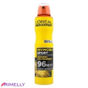 اسپری ضدتعریق مردانه اورآل مدل Invincible Sport حجم 250 میلی‌لیتر