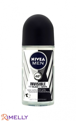 مام رول مردانه نیوآ NIVEA مدل INVISIBLE BLACK AND WHITE حجم 50 میل